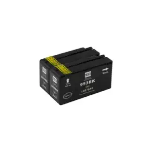Hp OfficeJet Pro 7720, 7730 Compatible Black Dual Pack Ink Cartridge 953XL