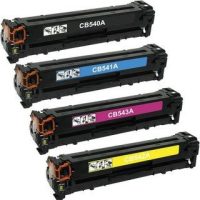 HP 125A / CB540A / CB541A/ CB542A / CB543A Toner Cartridge Multipack - Compatible