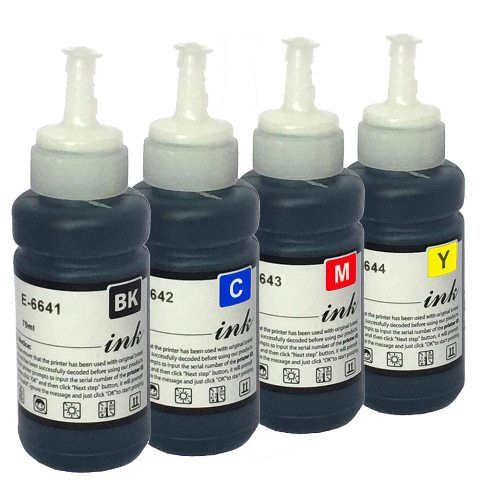 46499185-A-zoom.jpg Ink- Compatible Epson T6641 / 2 / 3 / 4 Bottles (CMYK) - Multipack - Image 1